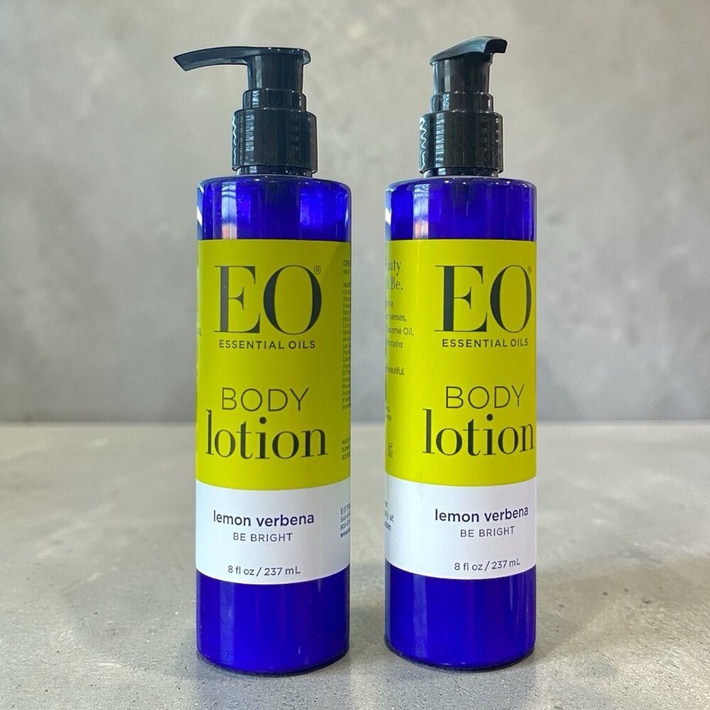 2 EO ESSENTIAL OILS BE BRIGHT BODY LOTION LEMON VERBENA 8 OZ EA